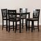 Baxton Studio Devon Sand Upholstered and Espresso Wood 5-Piece Pub Dining Set 166-10766-9776 - alternate 6